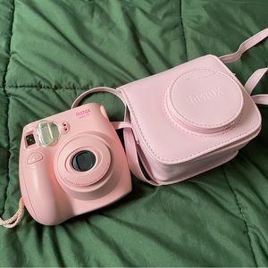 Instax Mini 7s Pink Polaroid Camera and Protective Case